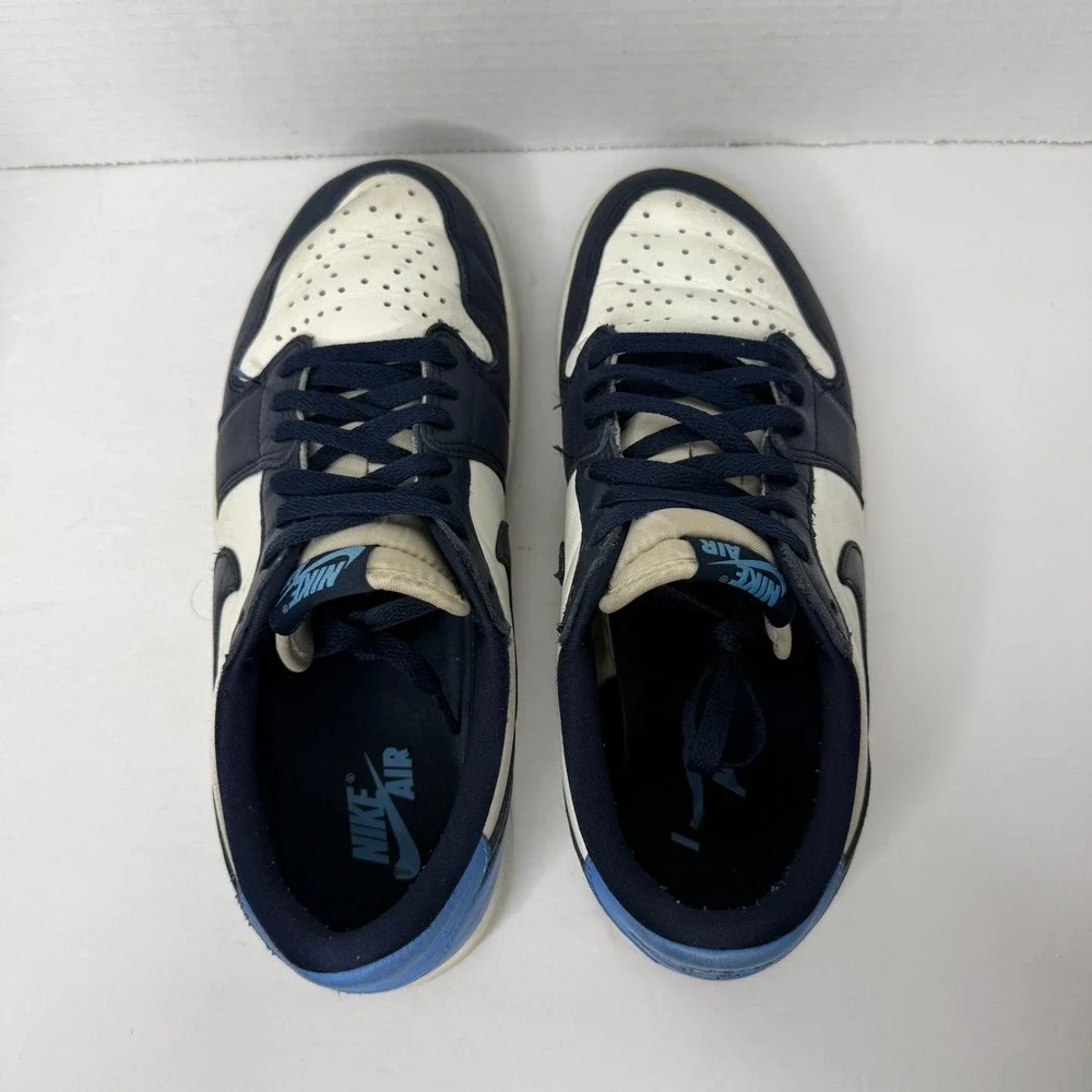 Nike Air Jordan 1 Low OG Mens 9 Obsidian University Blue CZ0790-400 Dark Powder